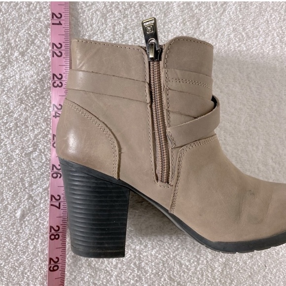 Rockport Tan Leather Chunky Heel Round Toe Ankle Boots Booties 5 - Picture 13 of 14